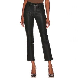 NWOT Good American Black Coated Midrise Tummy Control Butt Lift Pants (15)